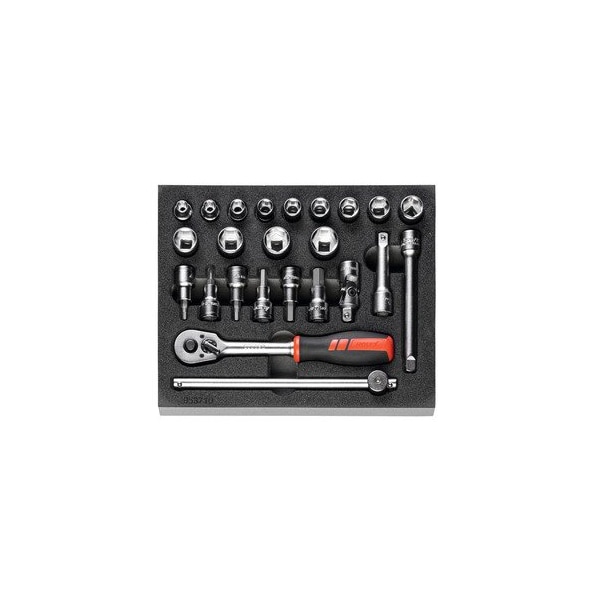 Holex Socket set 3/8 inch in Heavy Duty Foam, 24 Pc 953710 24 - main